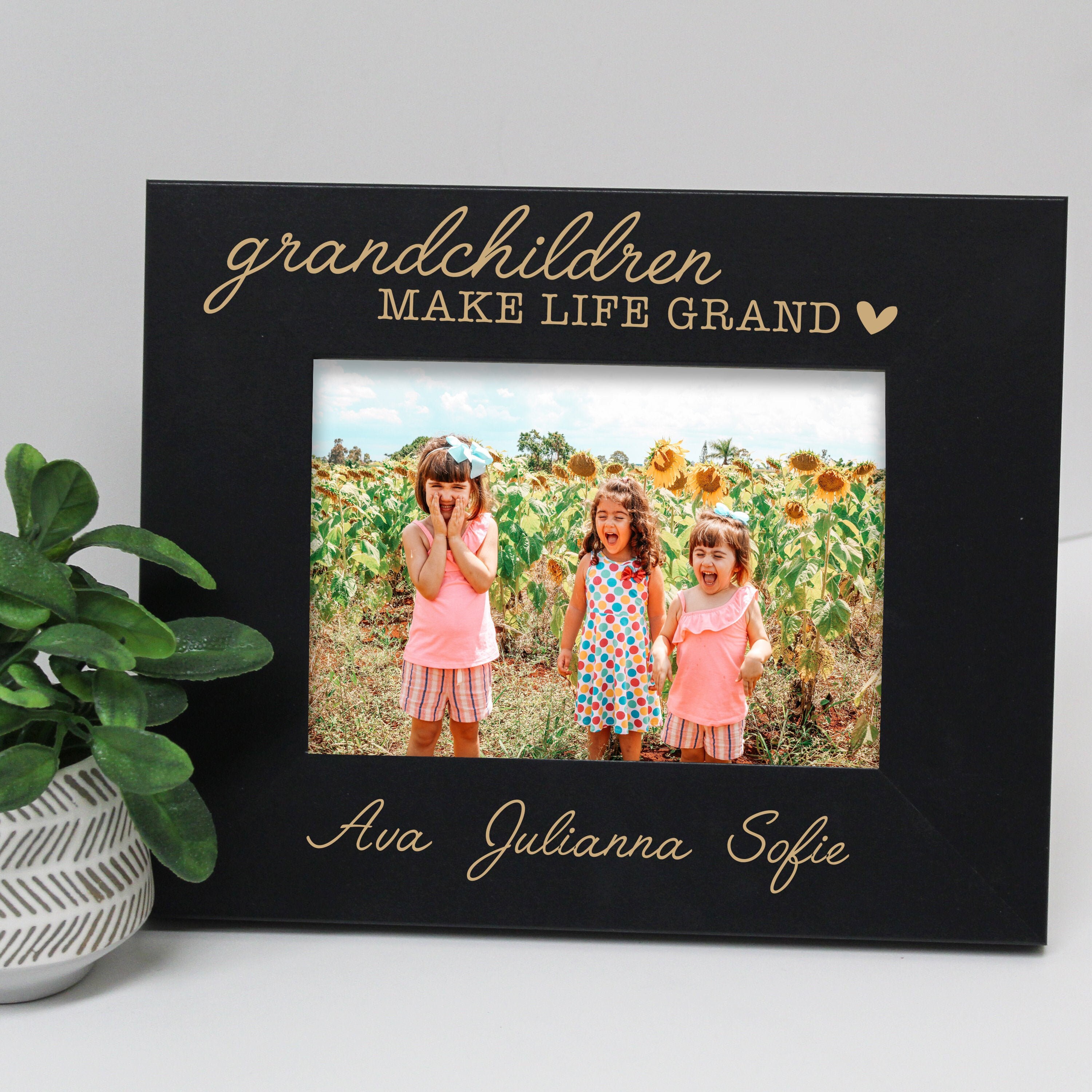 Grandchildren Make Life Grand Picture Frame Grandparents Etsy
