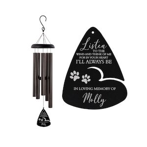 Pet Memorial Gift | Dog Memorial Wind Chime | Memorial Gift Loss of Dog | Pet Listen to the Wind Chime | Dog Remembrance Gift | Pet Memorial