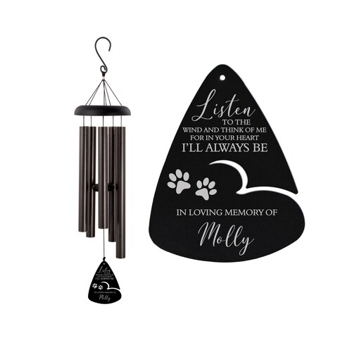 personalized pet memorial wind chimes