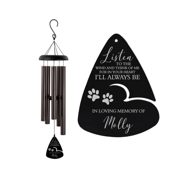 Pet Memorial Gift | Dog Memorial Wind Chime | Memorial Gift Loss of Dog | Pet Listen to the Wind Chime | Dog Remembrance Gift | Pet Memorial