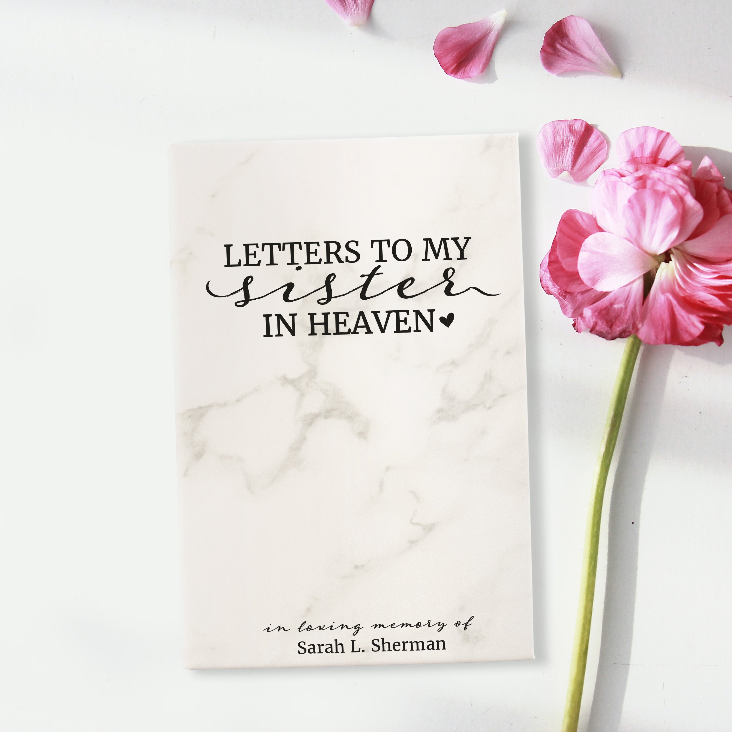 Sister Memorial Journal Letters to Sister in Heaven Sympathy Etsy