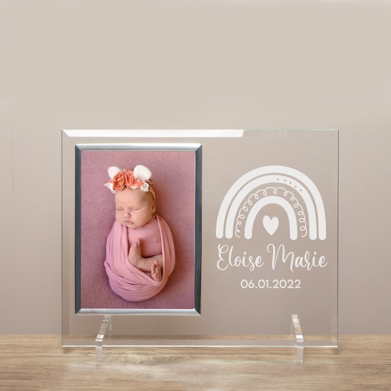 Rainbow Baby Picture Frame Personalized Baby Picture Frame Etsy