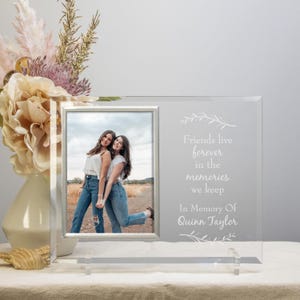 Personalized Friend Memorial Picture Frame | In Memory Of Best Friend Picture Frame | Custom Sympathy Gift | Friend Loss Bereavement Gift