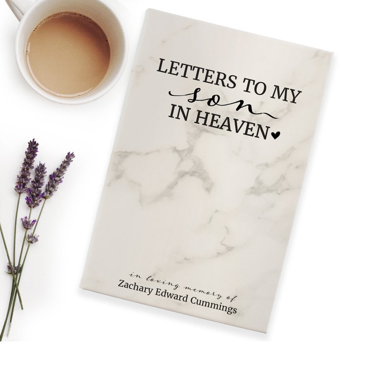 Son Memorial Journal Letters to Son in Heaven Sympathy Journal Loss of Son Gift Son Memorial Gift Personalized Son Sympathy Gift image 2