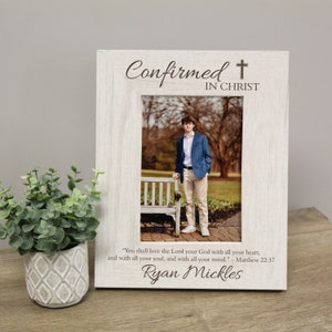 Confirmation Picture Frame | Personalized Confirmation Gift | Boy Confirmation Gift | Girl Confirmation Gift Sponsor | Confirmed in Christ