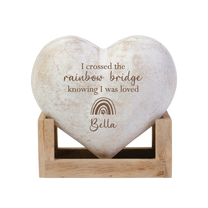 Crossed the Rainbow Bridge Memorial Plaque | Pet Memorial Gift | Rainbow Bridge Pet Remembrance Gift | Cat Memorial Gift | Pet Loss Gift image 8