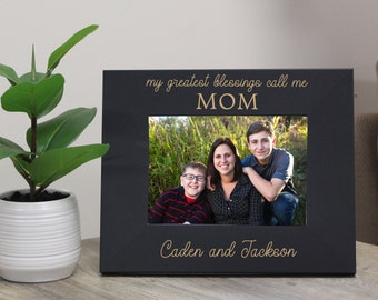 Call Me Mom Picture Frame | Greatest Blessings Mom Picture Frame | Mother's Day Gift from Children | Personalized Mom Picitre Frame Gift