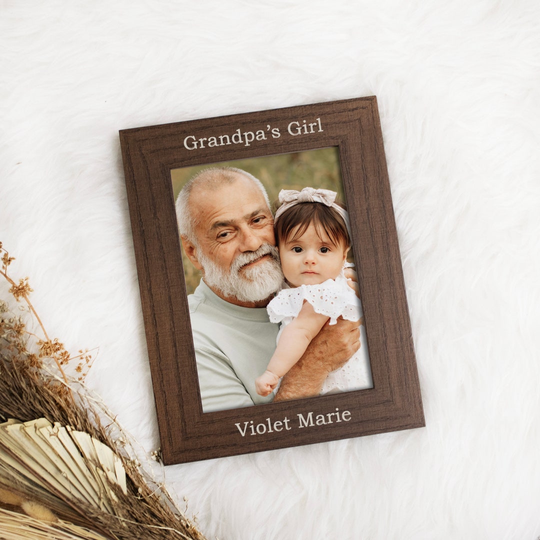 Grandpa's Girl Picture Frame Love Grandparents Personalized