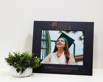 Graduation 2024 Picture Frame | Personalized Class of 2024 Gift for Graduates | 2024 Graduation Gift | Graduate Class of 2024 Photo Frame