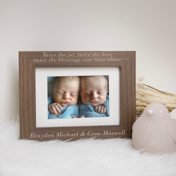 Personalized Picture Frame for Twins Etsy