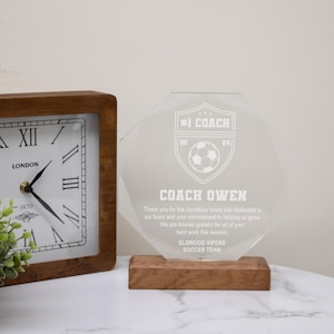 Soccer Coach Appreciation Gift | Soccer Banquet Coach Award | Personalized Gift for Great Coach | Custom Trophy for Soccer Coach