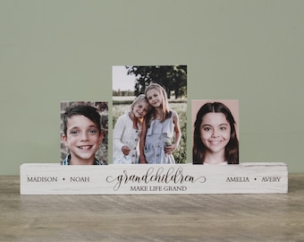 Grandchildren Photo Display | Customized Picture Gift for Grandma | Grandkids Picture Frame | Grandparent Gift | Grandchildren Picture Frame