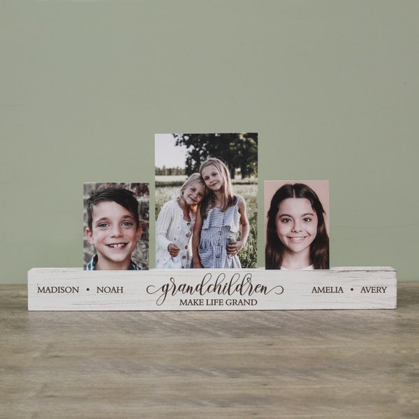 Grandchildren Photo Display | Customized Picture Gift for Grandma | Grandkids Picture Frame | Grandparent Gift | Grandchildren Picture Frame