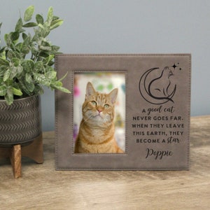 Cat Memorial Picture Frame | Cat Loss Gifts | Personalized Cat Memorial Gift | Loss of Cat Sympathy Gift | Cat Remembrance Gifts | Cat Photo