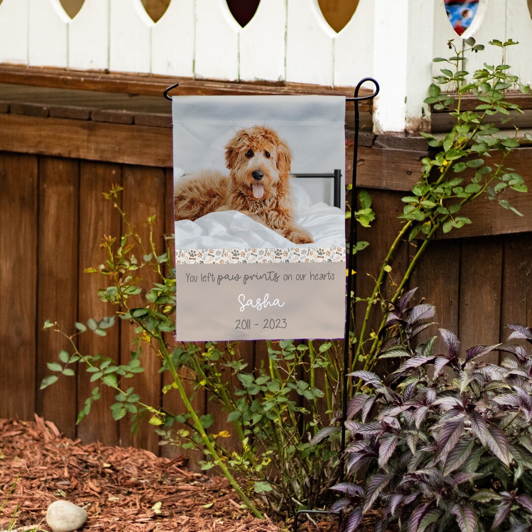 Loss of Dog Memorial Garden Flag Dog Memorial Yard Flag Pet Loss Garden
