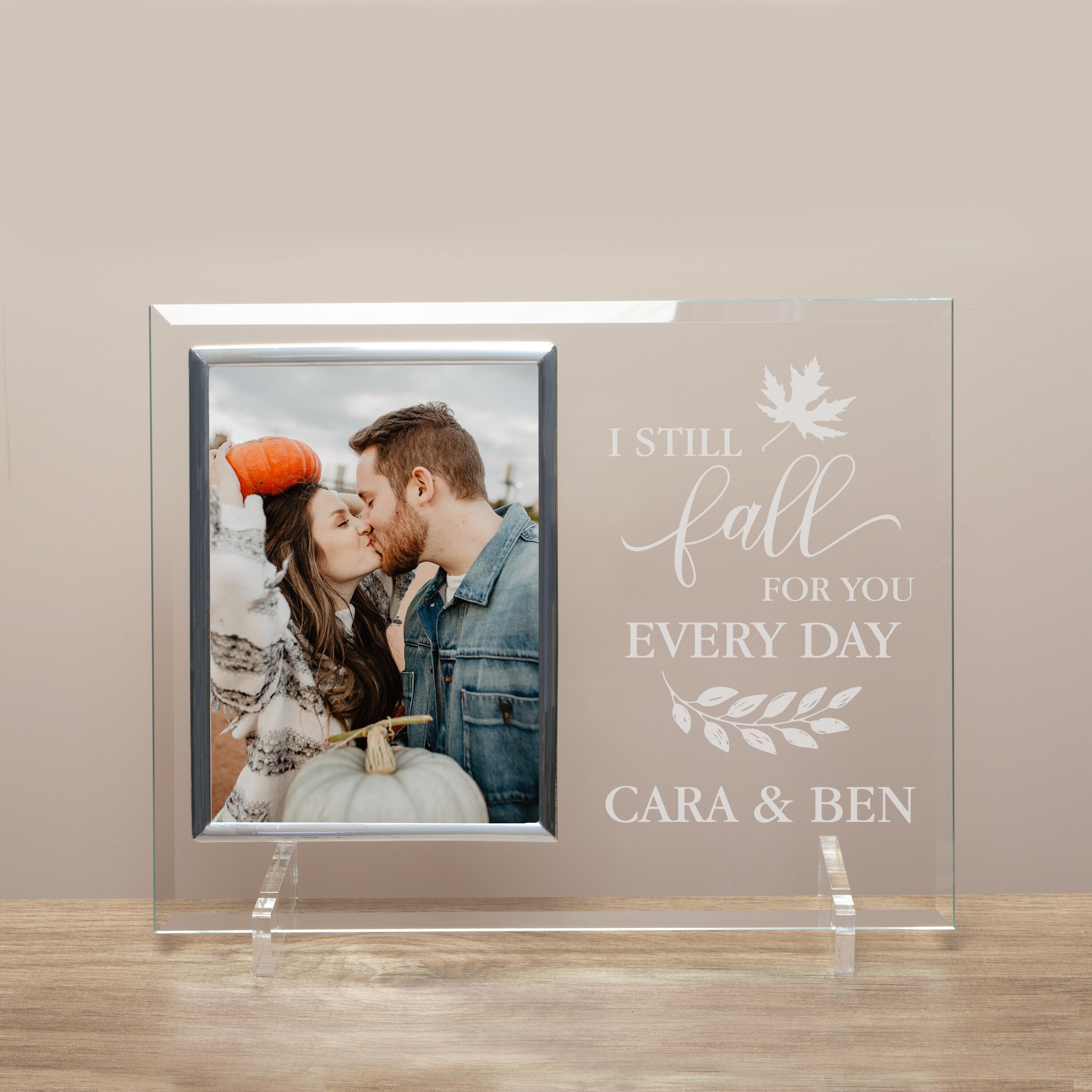 Fall for You Picture Frame Personalized Love Picture Frame photo