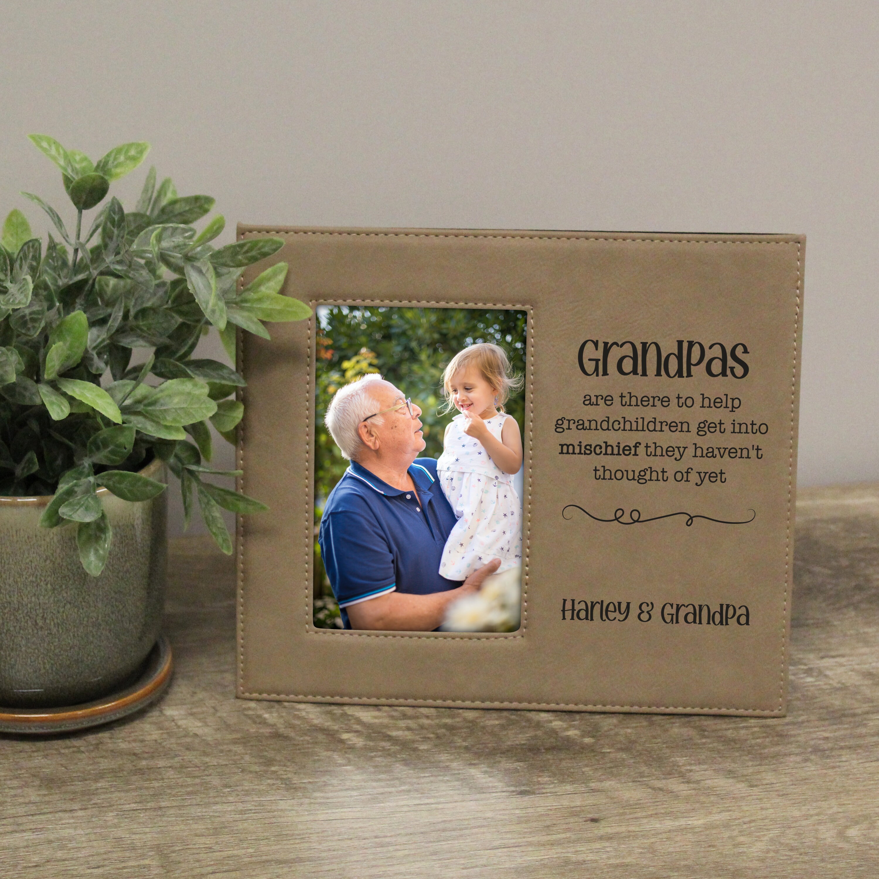 Grandpa and Grandchildren Frame Personalized Grandfather Etsy