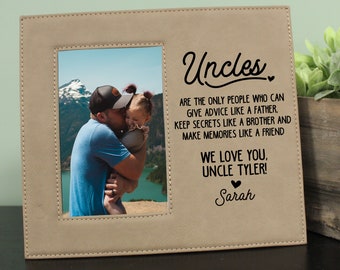 Uncle Picture Frame | Personalized Uncles Picture Frame | Uncle Gift Idea | New Uncle Picture Frame | Uncle Gift from Newphew or Niece