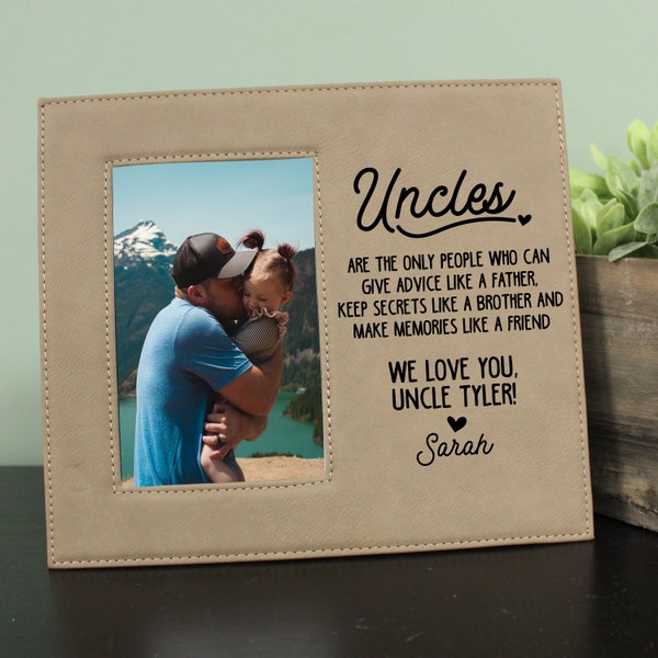 Uncle Picture Frame | Personalized Uncles Picture Frame | Uncle Gift Idea | New Uncle Picture Frame | Uncle Gift from Newphew or Niece