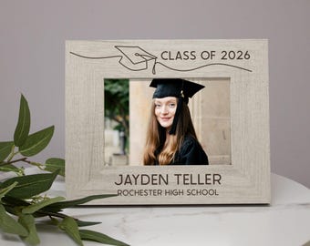 Graduation Picture Frame | Class of 2026 Picture Frame | High School Graduation Gift | Custom Graduation Photo Gifts | Best Graduation Gifts