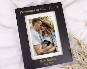 Promu cadre photo grand-mère | Faire-part de grossesse pour grand-mère | Nouveau cadre photo grand-mère | Présentoir surprise à ultrasons pour bébé