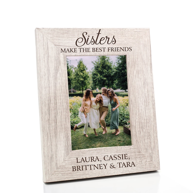 Sisters Picture Frame Personalized Sisters Photo Frame Etsy