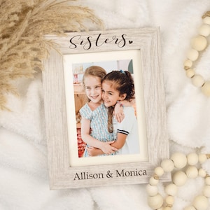 Personalized Sisters Picture Frame | Custom Picture Frame for Sisters | Personalized Gift for Sister | Picture Frame with Sisters&#39; Names