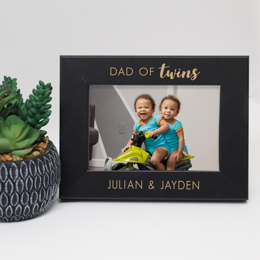 Dad of Twins Picture Frame Twins Dad 4x6 Picture Frame Fathers Day Gift