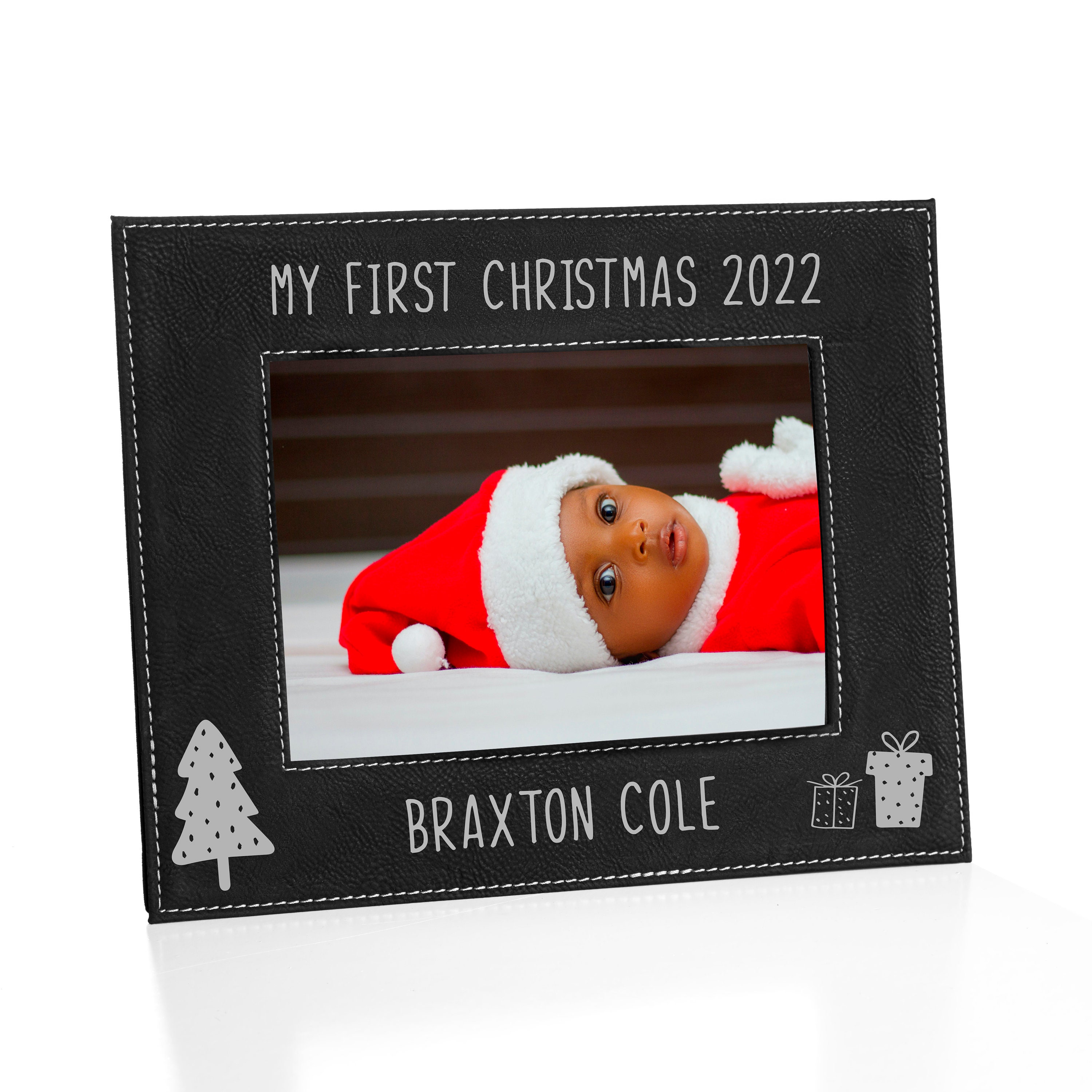 Fine Photo Gifts Babys 1st Christmas Wood Picture Frame 