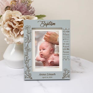 Personalized Baptism Baby Picture Frame | Custom Baptism Picture Frame | Child Picture Frame | Religious Newborn Picture | Christening