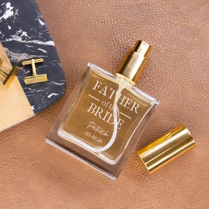 Personalized Father of the Bride Cologne Bottle | Father of the Groom Gift | Wedding Party Gift | Unique Groomsman Gift