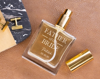 Bouteille de Cologne Père de la mariée personnalisée | Cadeau pour le père du marié | Cadeau de noce | Cadeau unique pour garçon d'honneur