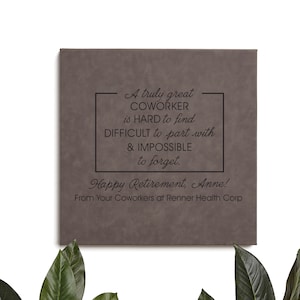 Retirement Gift from Coworkers | Personalized Retirement Gift with Coworkers&#39; Signatures | Retirement Signature Board Gift from Coworkers