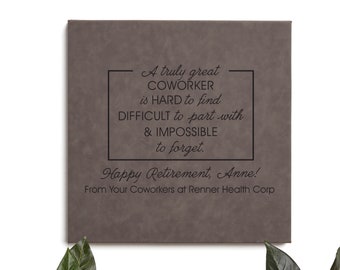 Retirement Gift from Coworkers | Personalized Retirement Gift with Coworkers&#39; Signatures | Retirement Signature Board Gift from Coworkers