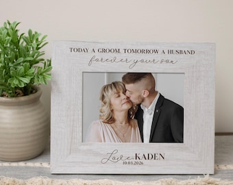 Mother of the Groom Picture Frame | Personalized Gift for Groom's Mom | Today a Groom Tomorrow a Husband Frame | Groom's Mom Picture Frame