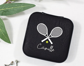 Personalized Tennis Gifts for Women | Tennis Jewelry Box |  Tennis Player Gift | Tennis Coach Gifts | Tennis Travel Jewelry Box for Girls