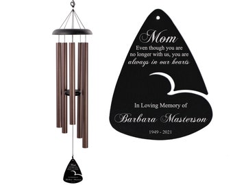 Mom Memorial Wind Chime Personalized | Mom Sympathy Wind Chime Gift | Loss of Mother Memorial Gift | Custom Mother Wind Chime Sympathy Gift