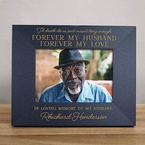 Husband Memorial Picture Frame | Loss of Husband Sympathy Gift | Husband Bereavement Gift | Husband Passed Away | In Memory of Husband Gift