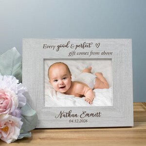 Personalized Baby Picture Frame | Gift from Above Baby Frame | Religious Baby Picture Frame | 5x7 Baby Photo Frame | Newborn Baby Gifts