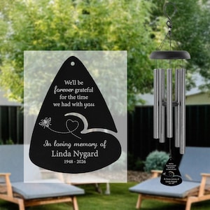 Bumble Bee Memorial Wind Chime | Bee Memorial Gift | Bee Sympathy Gift | Bee Remembrance Gift | In Memory Of Wind Chime | Mom Loss Gifts