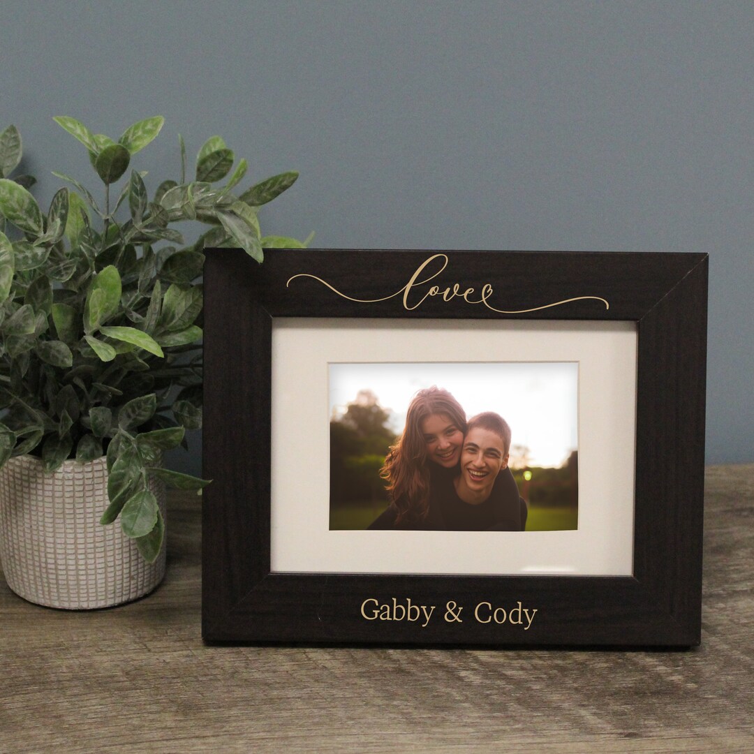 Love Picture Frame Personalized Couples Picture Frame Etsy