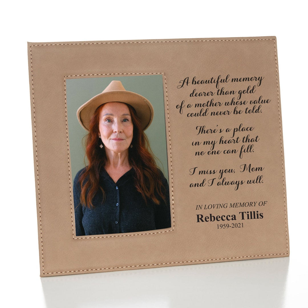 Mother Memorial Picture Frame Loss of Mother Sympathy Gift Customized