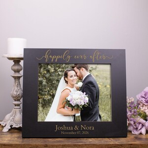Happily Ever After Picture Frame | Personalized Wedding Picture Frame | Custom 8x10 Wedding Photo Frame | Custom Wedding Party Picture Frame