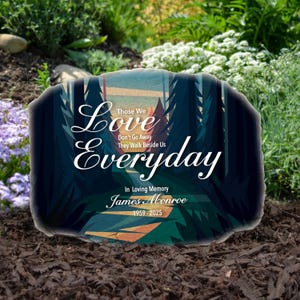 Memorial Garden Stone | Personalized Sympathy Stepping Stone | In Memory Of Loved One | Remembrance Gift | Custom Outdoor Memorial Plaque