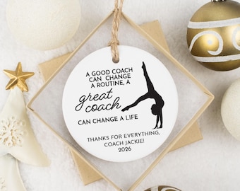 Gymnastics Coach Ornament | Personalized Gymnastics Coach Gift | Christmas Gift for Gymnastics Coach | Thank You Gift for Gymnastics Coach