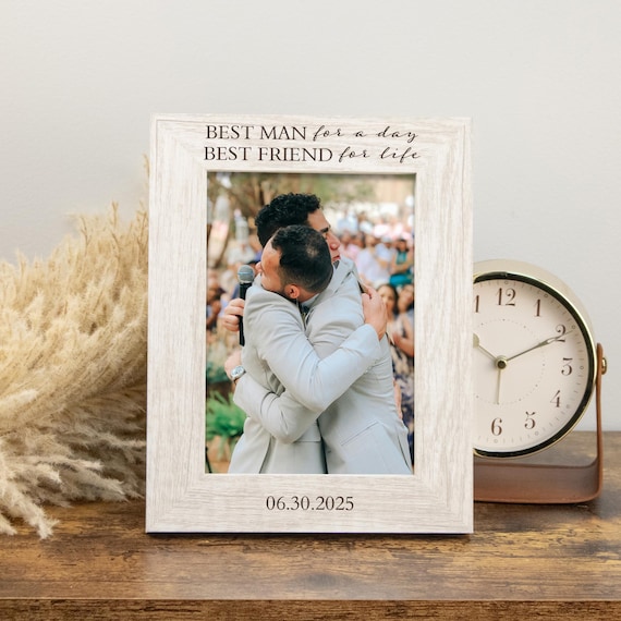 Best Man Picture Frame | Best Man Best Friend Picture Frame | Groomsmen Picture Frame | Best Man Wedding Gift Idea | Best Man Groom Frame