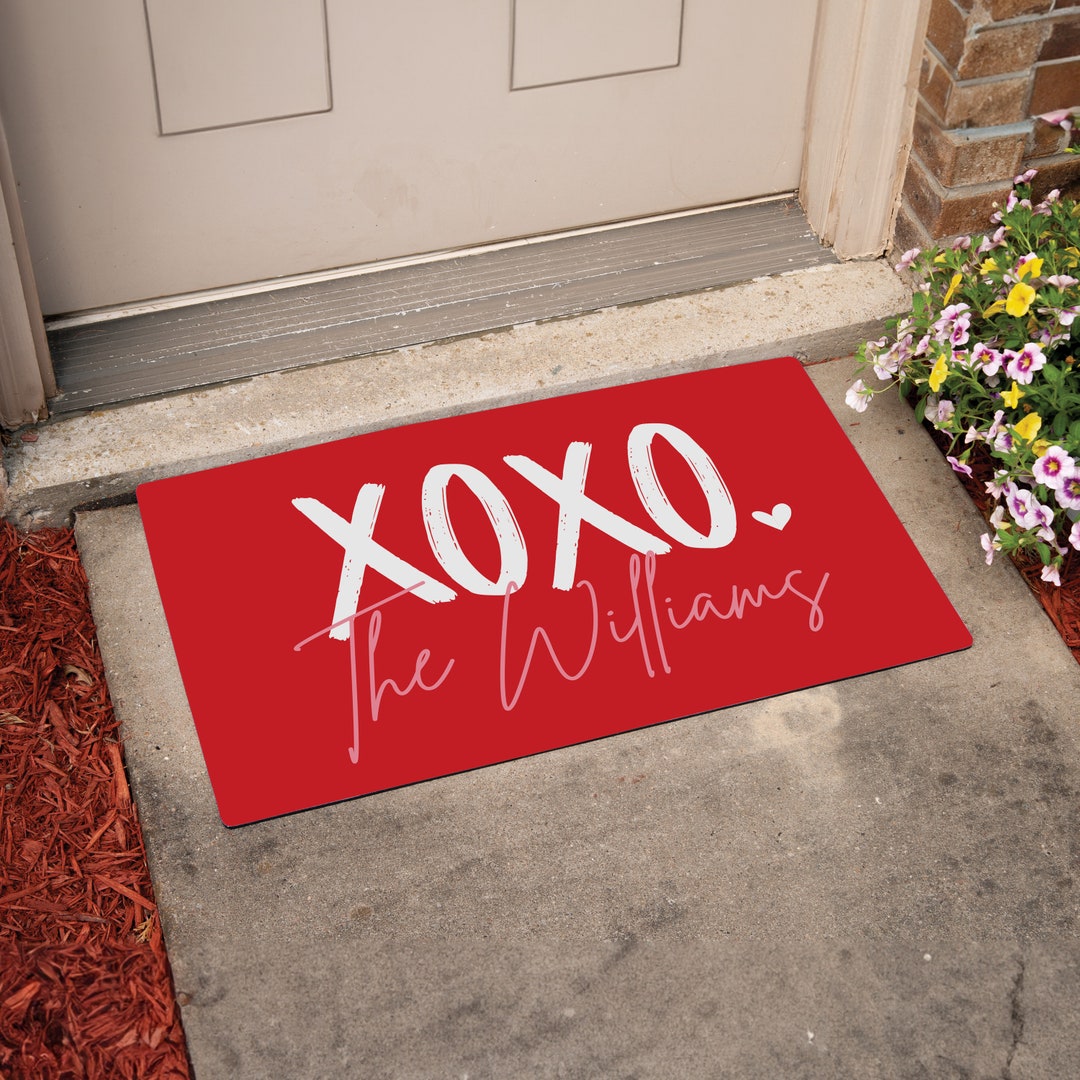 Personalized Valentine's Day Mat XOXO Valentine Doormat