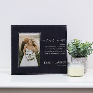 Happily Ever After Wedding Vow Frame | Wedding Vows Keepsake Gift | Custom Wedding Vow Picture Frame | Personalized Wedding Gift with Vows