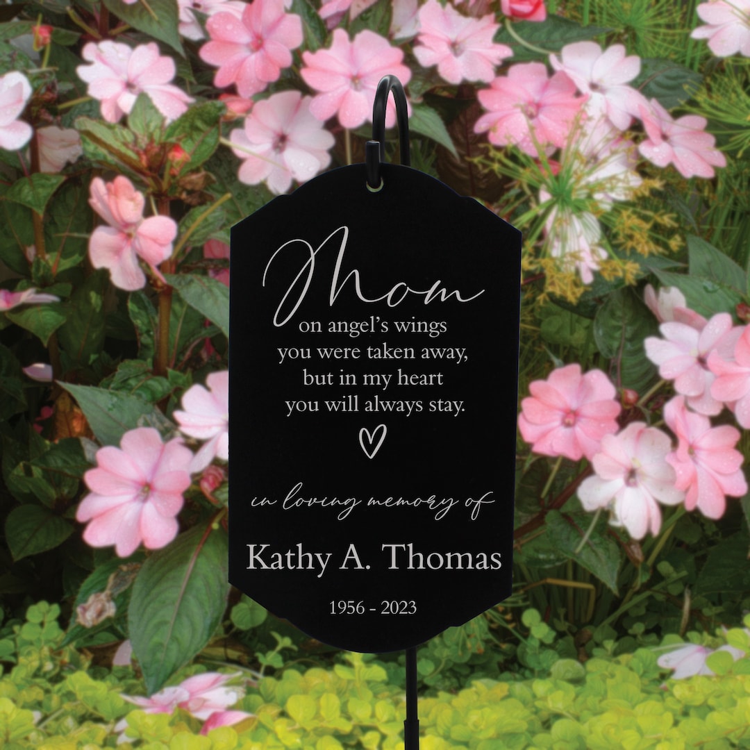 Mom Memorial Garden Stake Loss of Mother Gift in Memory of Mom Garden