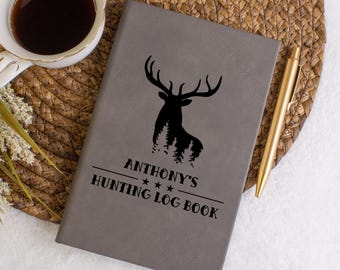 Hunting Journal | Personalized Hunting Log Book | Birthday Gifts for Him | Custom Journal for Men | Father's Day | Masculine Journal
